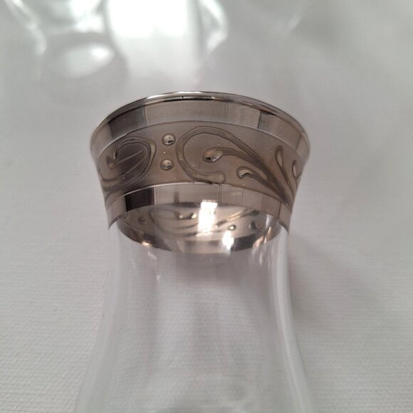 Turkish Glass Tea Set with Silver Designs Never Used - Picture 7 of 7